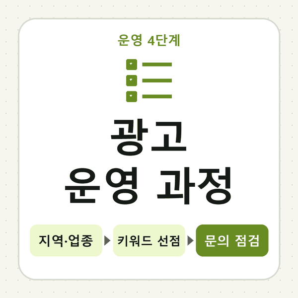 광고 운영 과정